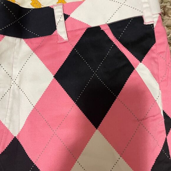 Loudmouth Golf Shorts Men’s Size 36 Pink Black White Argyle Diamond - Picture 2 of 7